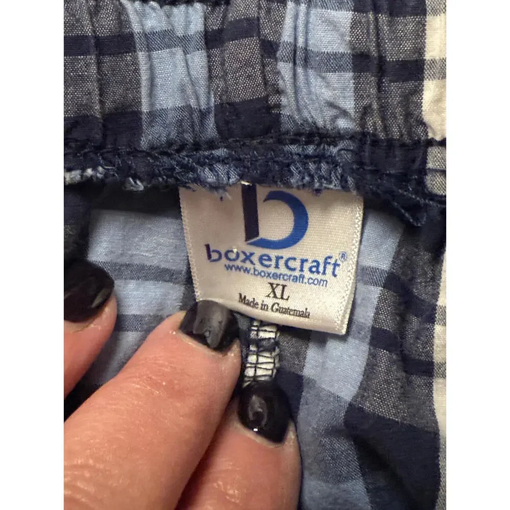 Univ. of Virginia UVA Logo'd Mens‎ Sz XL Tartan Pajama Bottoms with Pockets